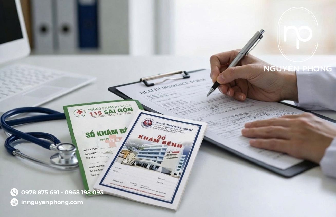 Mẫu in sổ khám bệnh phòng khám chuyên nghiệp 